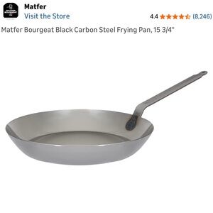 Matfer Bourgeat Black Carbon Steel Frying Pan, 15 3/